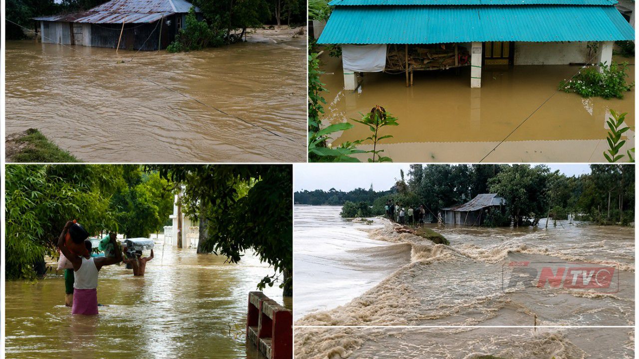 মৌলভীবাজারে ৪০ হাজার মানুষ পানিবন্দি, সংকট চরমে